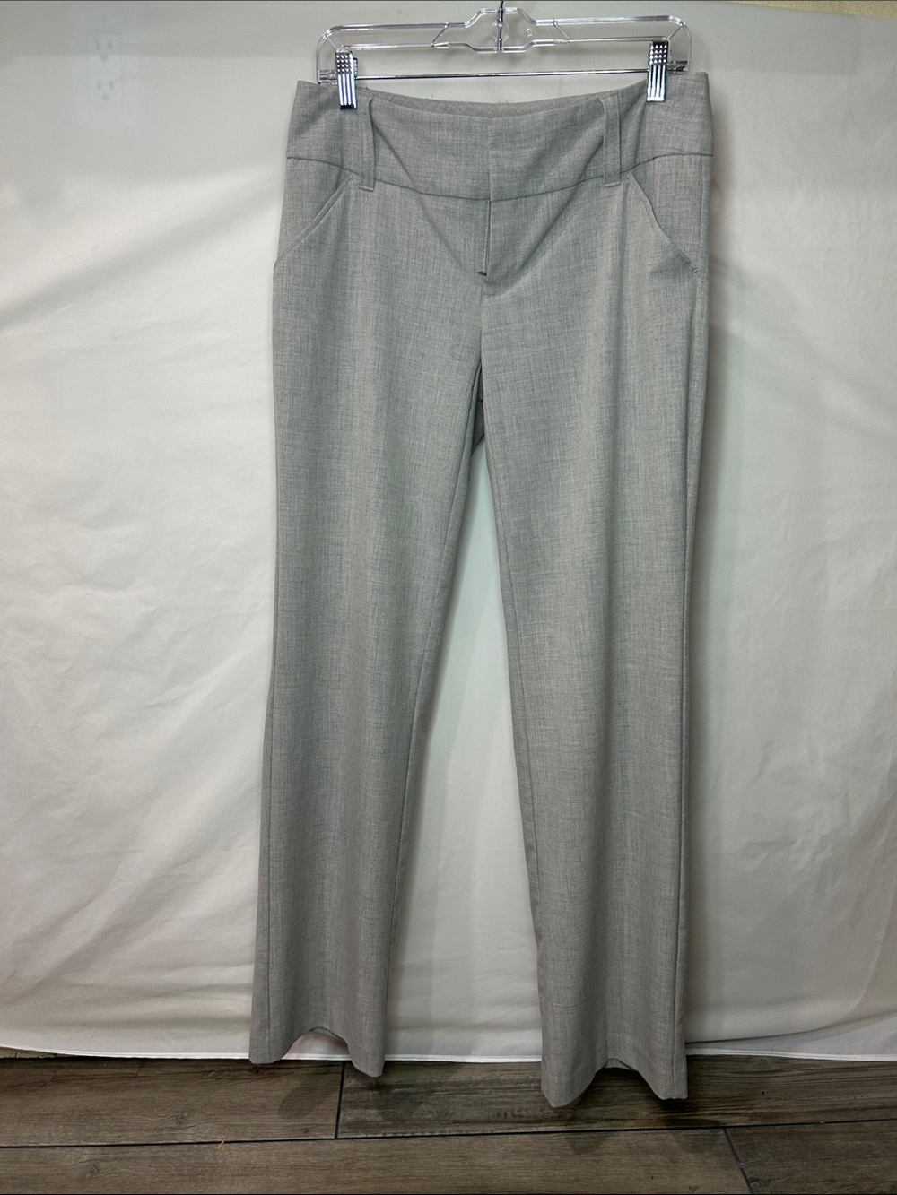 Daisy Fuentes women’s size 6 heather, crosshairs trousers pants office chic